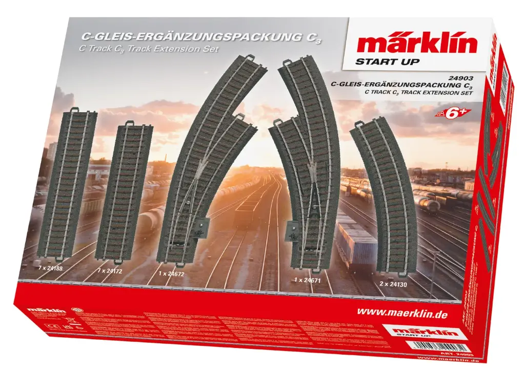 Marklin : Coffret d'extension de Rails "C3" [24903] │  Voie C