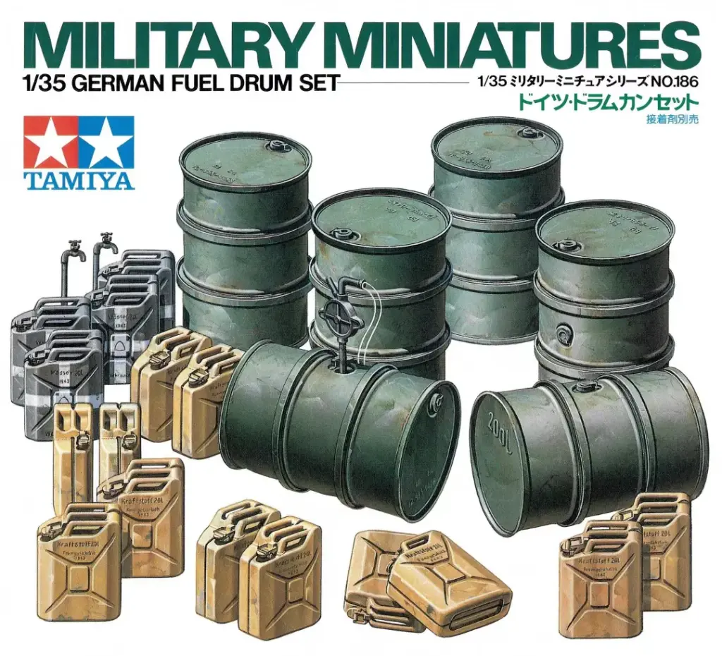 [TYA 35186] Tamiya : Set de bidons allemands 