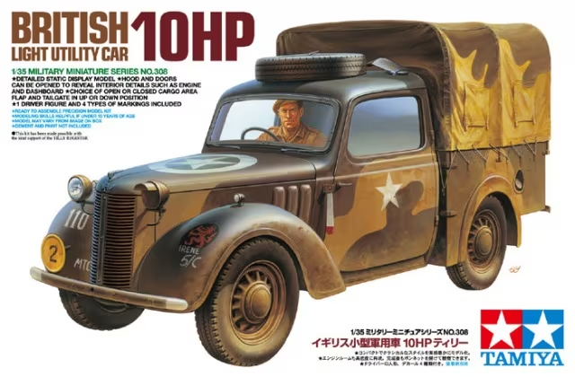 Tamiya : British Light Utility Car 10HP  │ Military Miniatures Series No.308