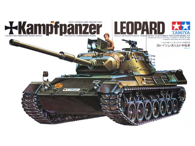 Tamiya : Kampfpanzer Leopard - West German Army Medium Tank │ Military Miniature Serie No.64