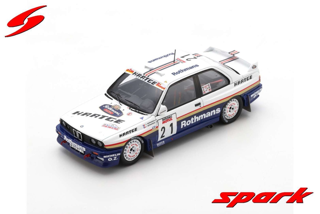 Spark : BMW E30 N°21 TOUR DE CORSE RALLYE DE FRANCE 1989 P. BERNARDINI - J. BERNARDINI (1/43à