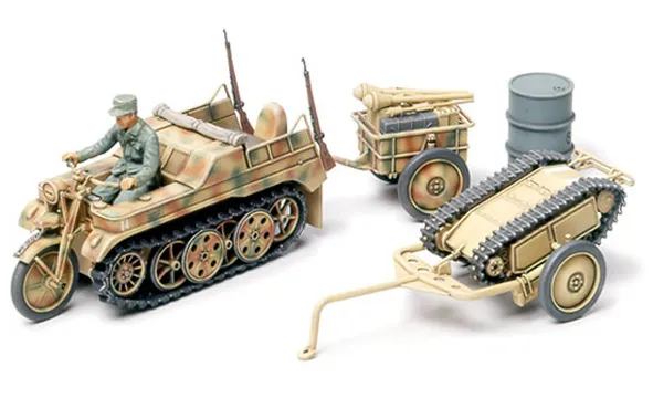 Tamiya : Kettenkraftrad with Infantry & Goliath Demolition (1/48)