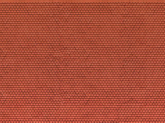 Noch : FEUILLES CARTON IMITATION TUILLES ROUGES RONDES