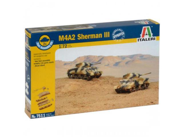 Italeri : M4A2 Sherman III │ 2 fast assembly kits per box