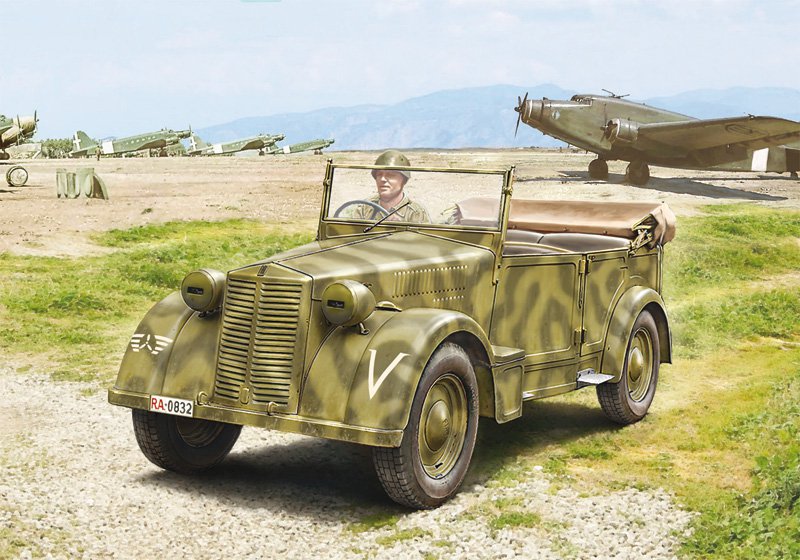 [ITA 6550] Italeri: Fiat 508 CM Coloniale Car with Crew Model Kit 1/35 │ Ref. 6550