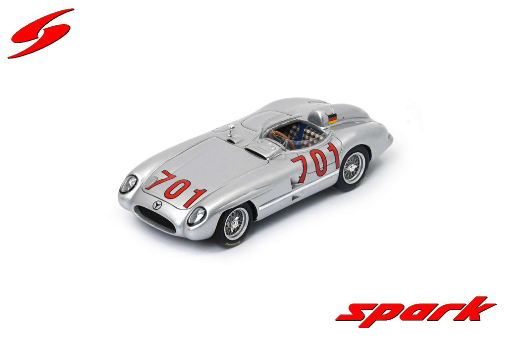 Spark : Mercedes 300 SLR │ #701 Mille Miglia 1955 - K. Kling (mono posto W21 6171) [1/43]