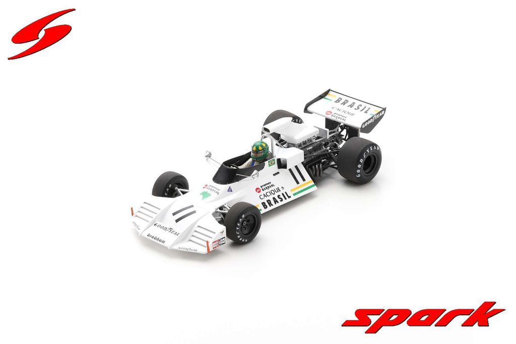 Spark : Brabham BT42 │ #11 - Monaco GP 1973 - Wilson Fittipaldi With Acrylic Cover [1/18]