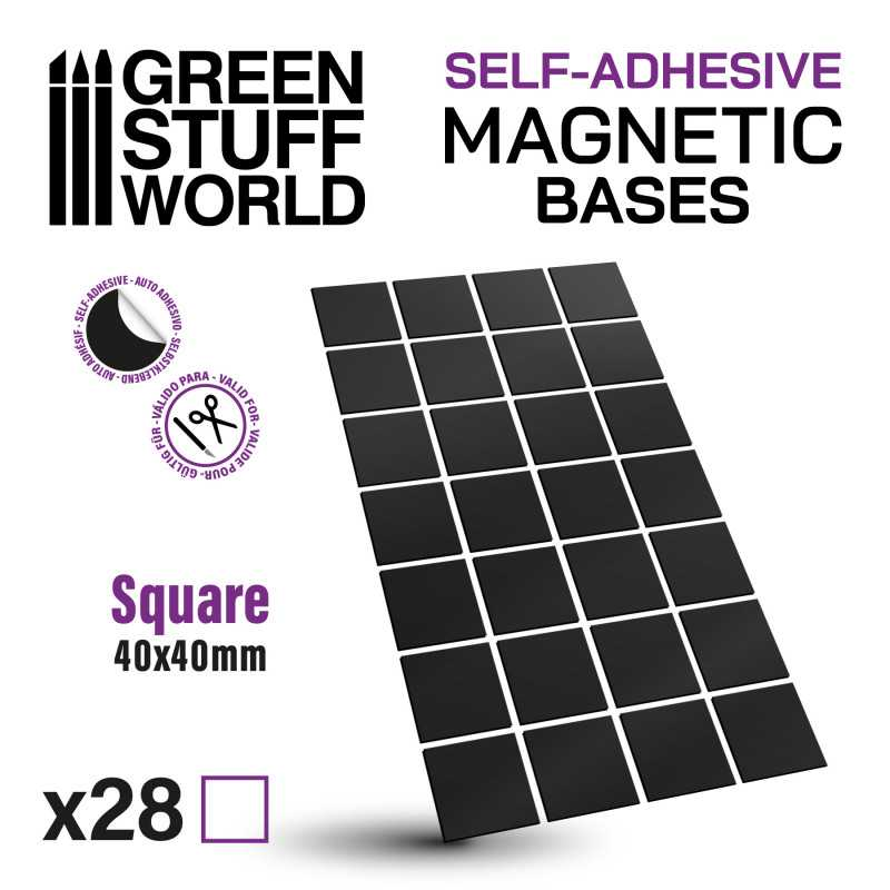 [GSW 10850] Green Stuff : Magnetische vierkanten 40x40mm zelfklevend (28st)