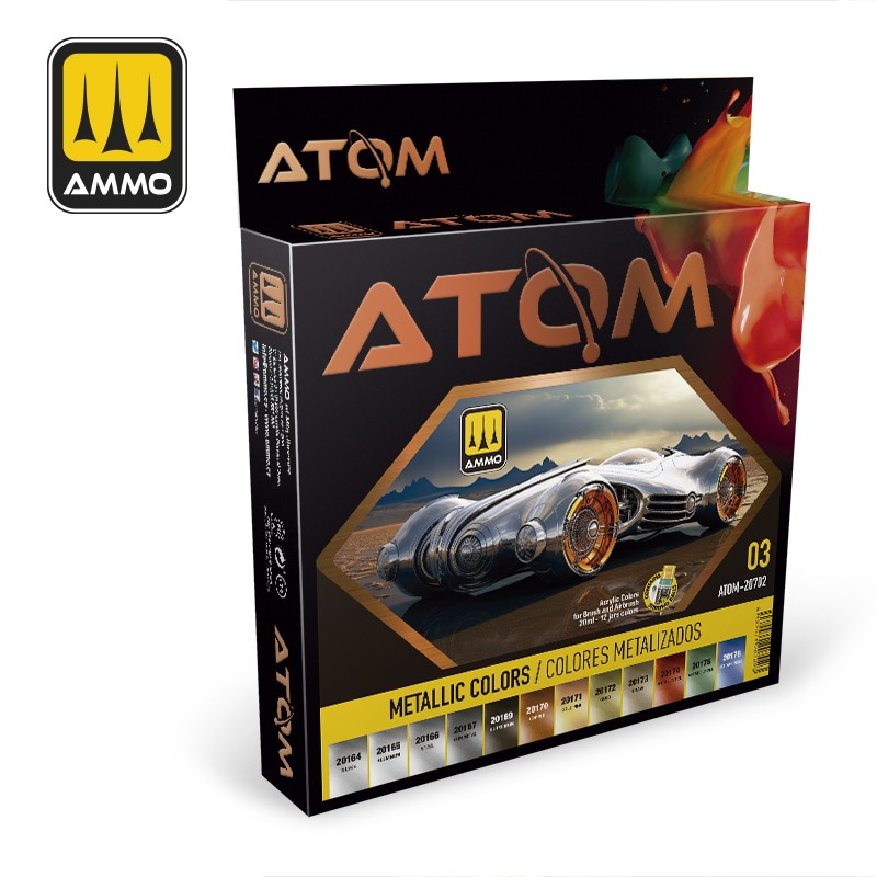 MIG Atom : Set Acrylique - Metallic Colors │ Pack #03
