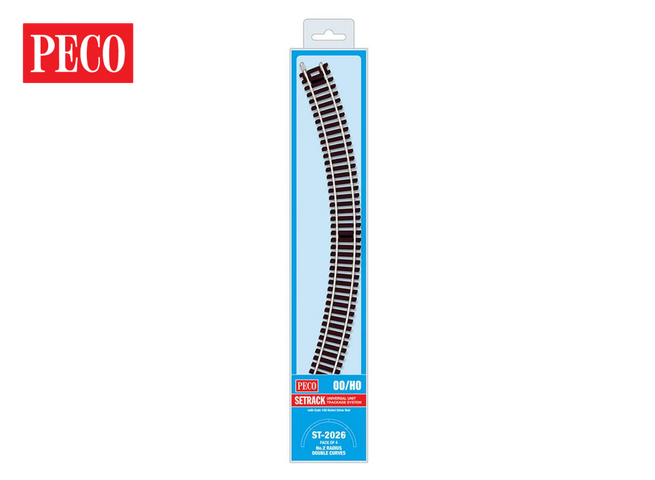 [PEC ST-2026] Peco : Rail Courbe R2 Double courbe R=438mm (4pcs) Code 100