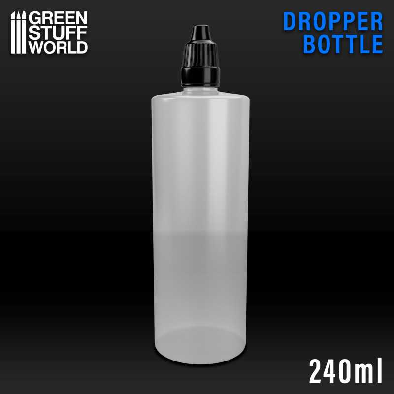 [GSW 3935] Green Stuff World: 240ml Hervulbare Plastic Fles │ Modelbouw Vloeistof Opslag
