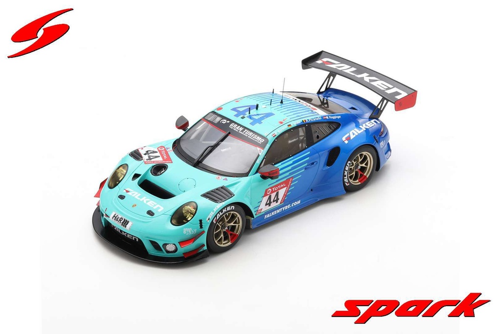 Porsche 911 GT3 R No.44 Falken Motorsports 4th 24H Nürburgring 2021 K. Bachler - M. Ragginger - S. Müller - A. Picariello avec vitrine [1/18]