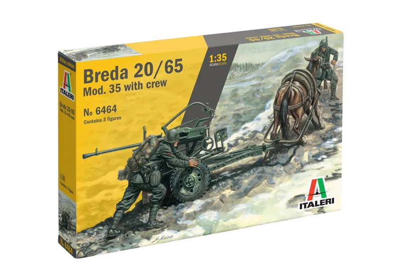 Italeri: Breda 20/65 Mod. 35 Luchtafweerkanon met Bemanning Modelbouw 1/35 │ Ref. 6464