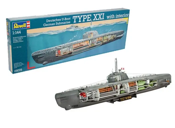 [REV 05078] Revell : Type XXI U-Boot 2540 avec interieur