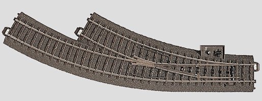 [MKN 24672] Marklin : Left Curved Turnout "R1" (360mm - 30°) │  C Tracks  [24672] 