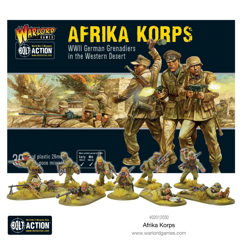 [WLG 402012030] Bolt Action : Afrika Korps - WII German Grenadiers in the Western Desert │ Early - Mid