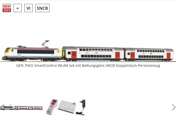 [PIK 59108] Piko : Boite de départ SNCB : Locomotive électrique 1897 - voitures M6  SNCB-NMBS