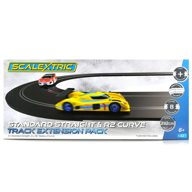Scalextric : Pack d'extension │ Droite Standard & Courbe R2