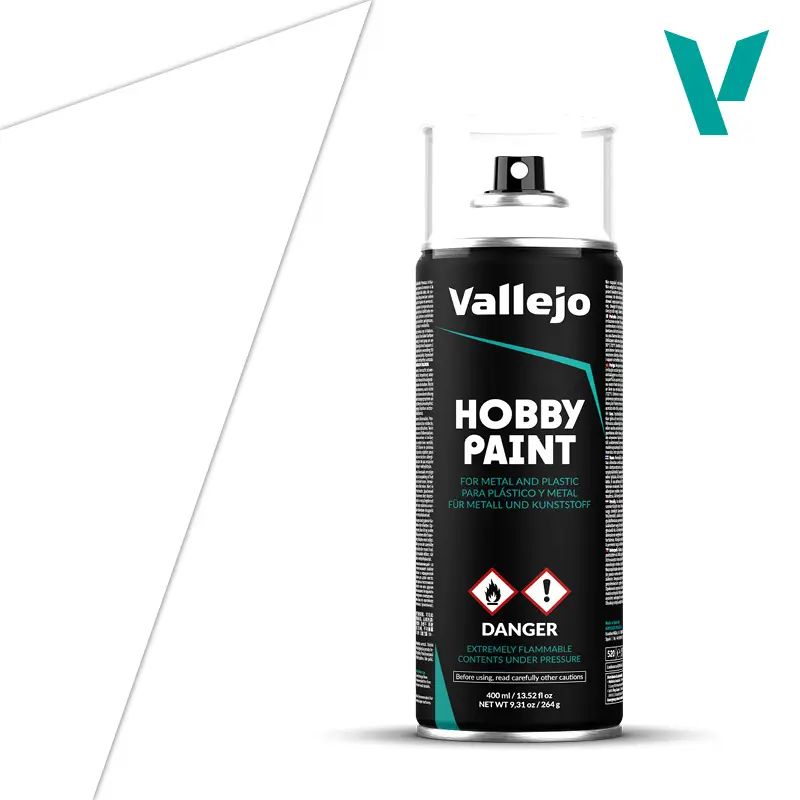 [VAL 28010] Vallejo : Spray Acrylique "Blanc Primer" (400ml)