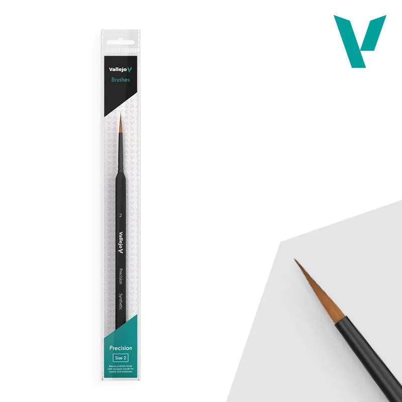[VAL B03002] Vallejo: Precision Synthetic Round Brush - Size 2 │ Ref. B03002