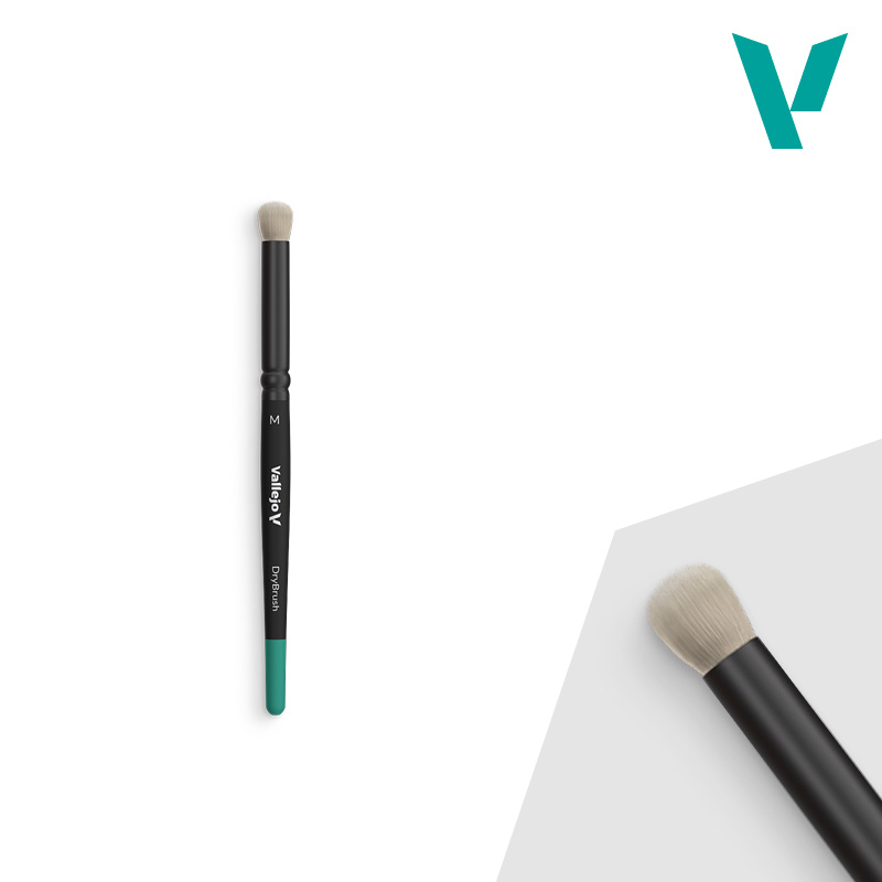 [VAL B07002] Vallejo : Pinceau pour Dry Brush Naturel Medium │ Dry Brush