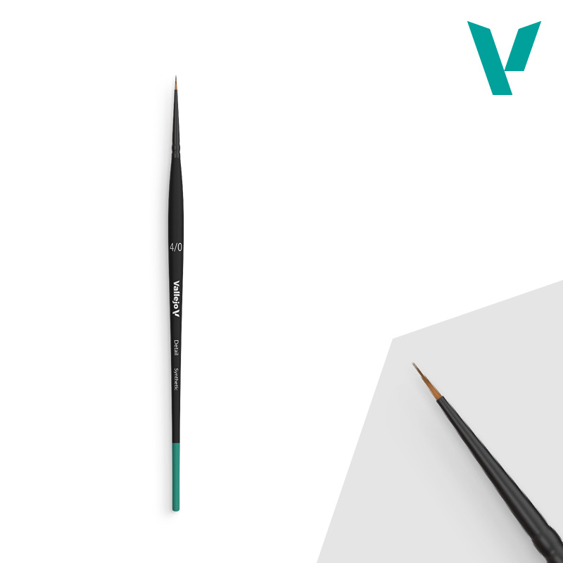 [VAL B02040] Vallejo : Pinceau Rond Synthétique Precision Ergonomique - Taille 4/0 │ Ref. B02040