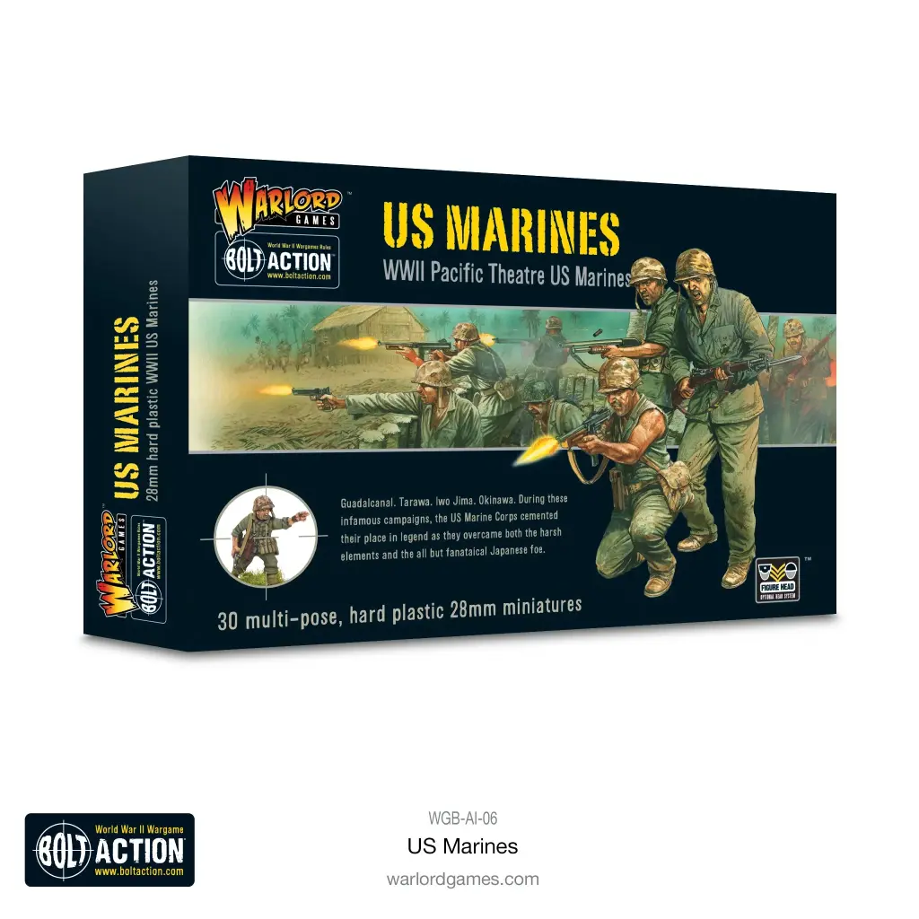 [WLG WGB-AI-06] Warlord Games: Bolt Action - US Marines Platoon (30 Figuren) │ Ref. WGB-AI-06