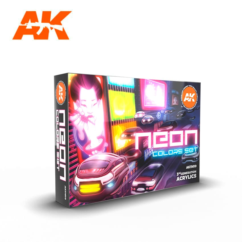 Ak : Neon Pack Colors Set (6pcs) │ 3rd Generation Acrylics