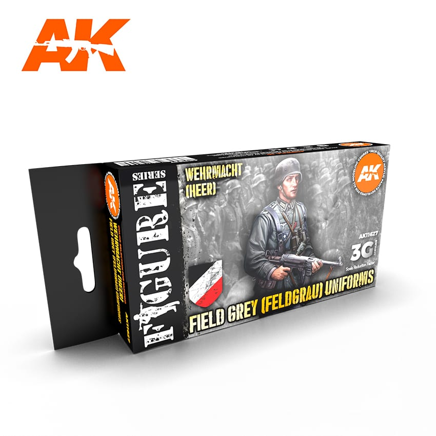[AK AK11627] Ak : Wehrmacht (Heer) - Field Grey (Feldgrau) Uniforms │3rd Generation Acrylics - Figure Series