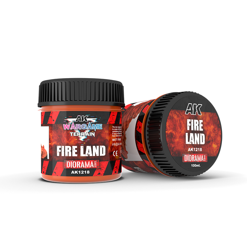 [AK AK1218] Ak : Wargame Terrain "Fire Land" (100ml) │ Diorama Series