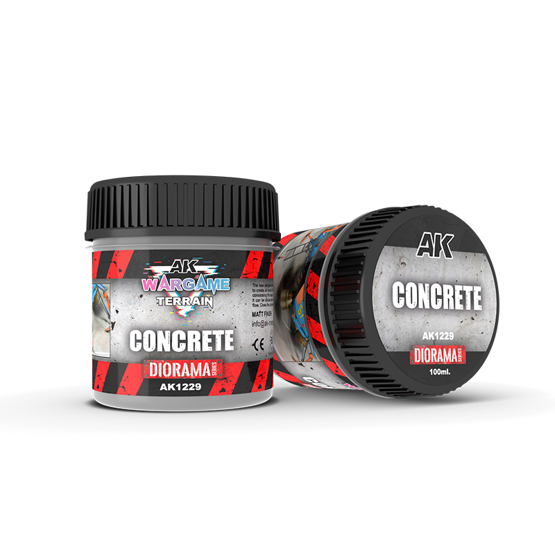 [AK AK1229] AK : Wargame Terrain "Concrete" (100ml) │ Diorama Series