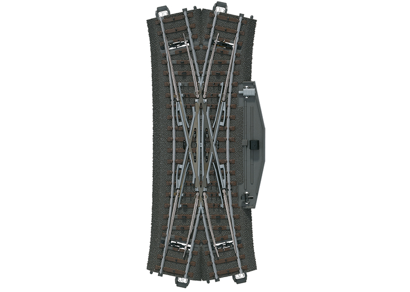 [MKN 24624] Marklin : Aiguillage Double Jonction avec moteur (188.3mm - 24.3°) │ Voie C [24624]