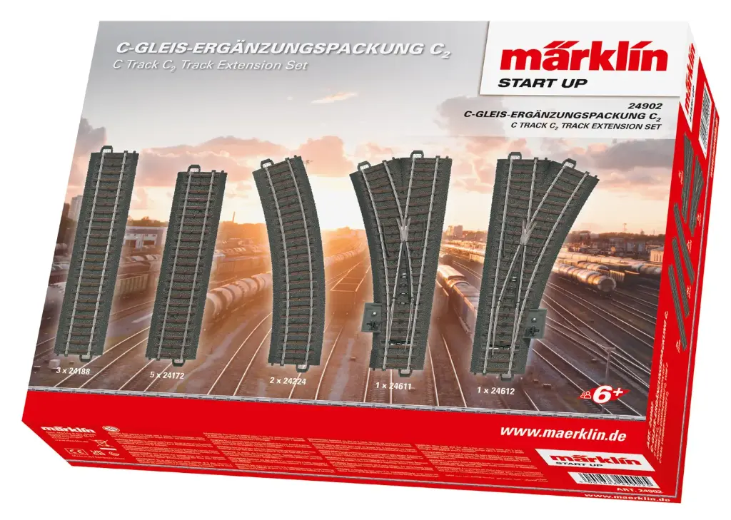 Marklin Start up : Coffret d'extension de Rails "C2" [24902] │  Voie C