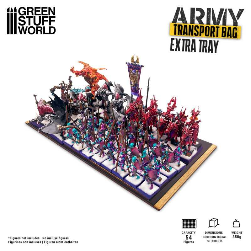 [GSW 11938] Green Stuff World : Extra Tracé Set voor Leger Draagtas & MDF Kast (29x17.5cm)