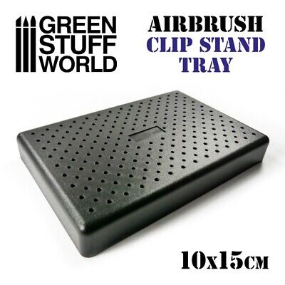 Green Stuff World : Base pour Pinces Crocodile d'Aérographe (15x10 cm) │ Support de Peinture & Séchage