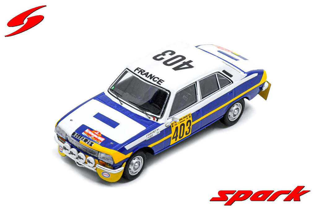 Spark model : Peugeot 504 No.403 Winner Codasur Rallye 1979 J. Guichet - J. Todt [1/43]