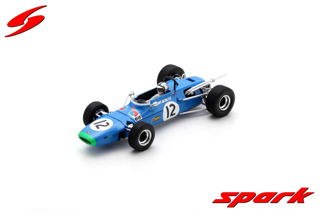 Spark model : Matra MS7 n°12 GP Reims F2 1969 Pedro Rodriguez [1/43]