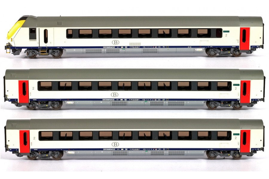LSmodels : Coffret Voiture I11 Pilote - 2 voitures 2°classe . SNCB-NMBS Alternatif 
