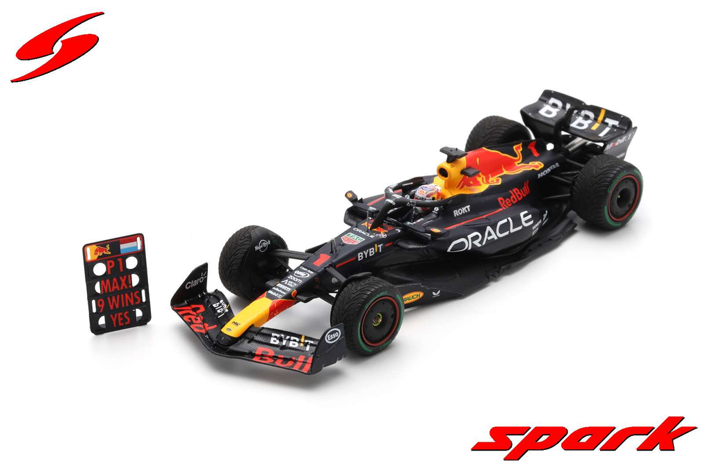 Spark : Oracle Red Bull Racing RB19 │ No.1 Oracle Red Bull Racing - Winner Dutch GP 2023 - MaxVerstappen with pit board [1/43]