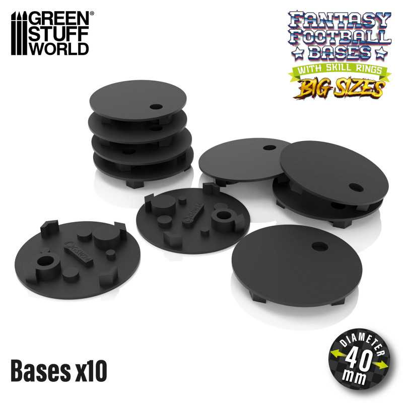 [GSW 12902] Green Stuff : Socle 40mm pour Blood Bowl (10pcs)