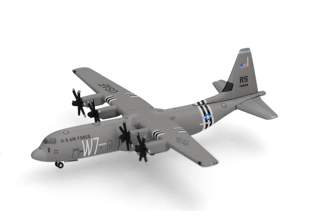 Herpa : U.S. Air Force Lockheed Martin C-130J-30 Super Hercules │ 37th Airlift Squadron, Ramstein Air Base [1/500]