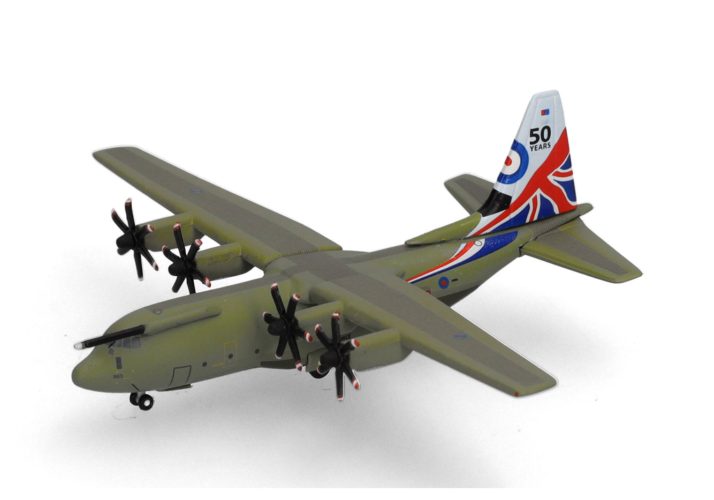 Herpa : Royal Airforce C-130J Super Hercules │ 47 Squadron - 50th Anniversary Hercules - ZH883 [1/500]