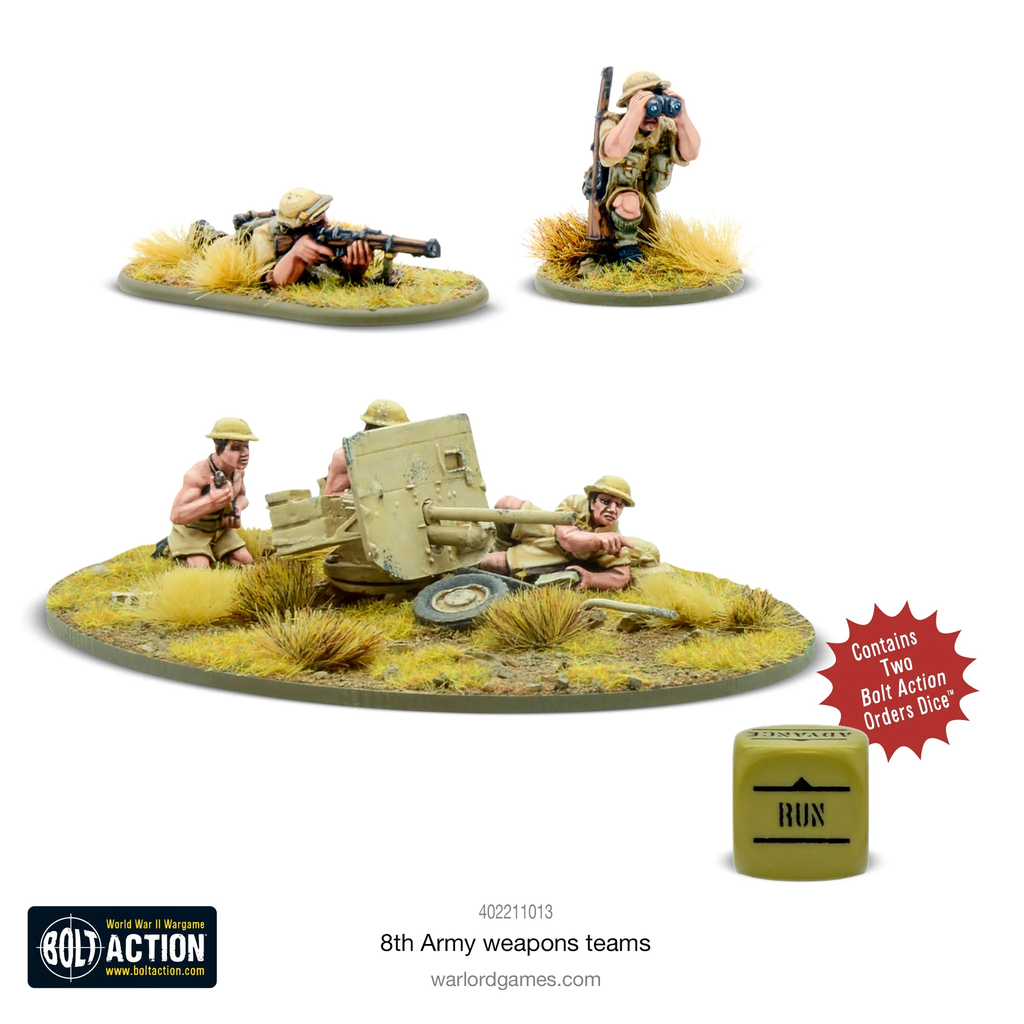 [WLG 402211013] Bolt Action : 8th Army Weapons Teams │ Early - Mid