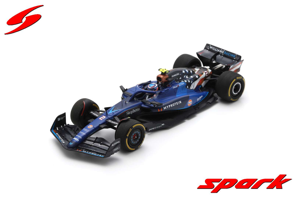 Sparkmodel : Williams F1 FW45 No.2 Williams Racing
10th USA GP 2023 Logan Sargeant [1/43]