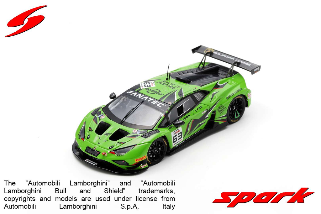 [SPK SB739] Spark model : Lamborghini Huracán GT3 EVO 2 No.63 Iron Lynx 24H Spa 2023
A. Caldarelli - J. Pepper - M. Bortolotti