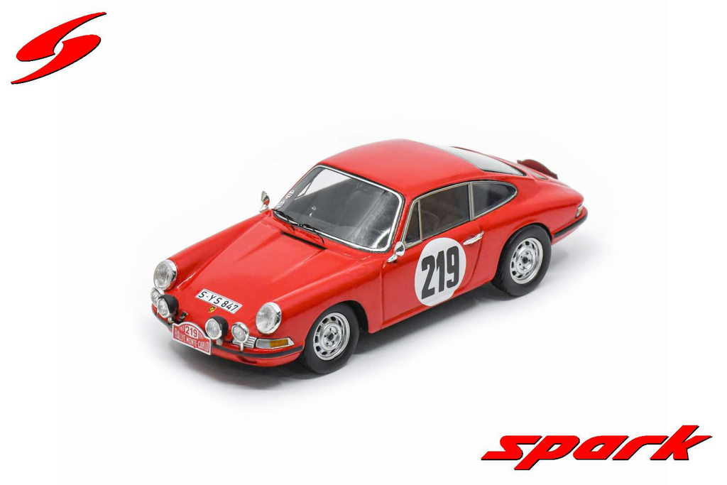 Spark : Porsche 911S 2.0 │ No.219 3rd Rally Monte Carlo 1967 - V. Elford - D. Stone [1/43]