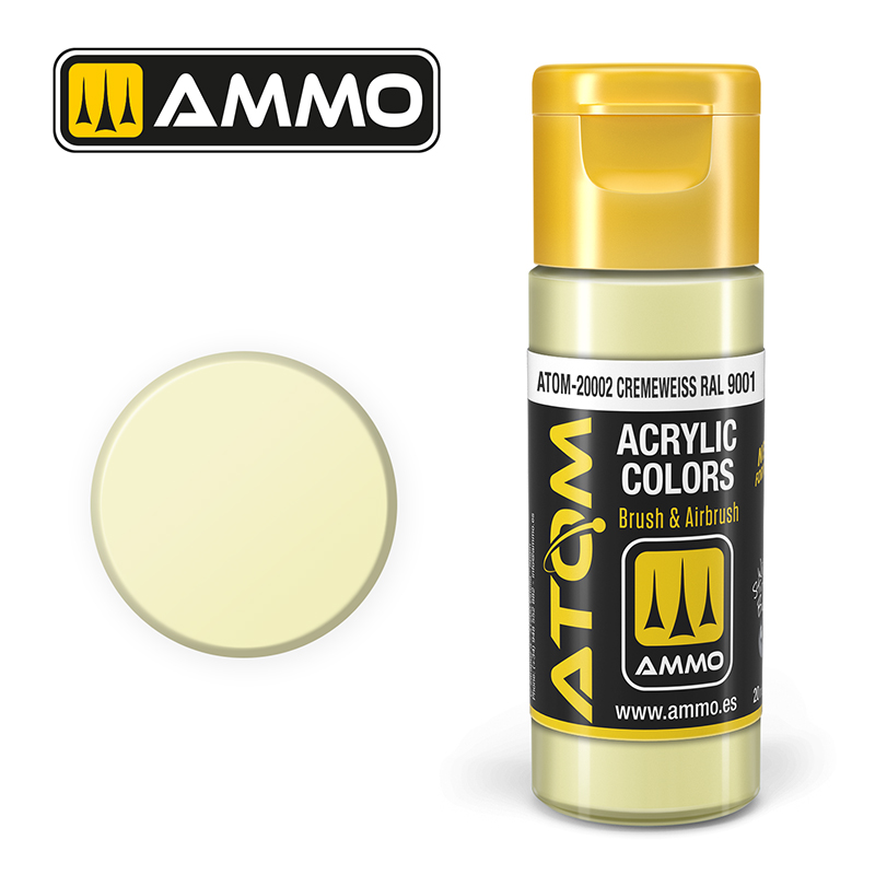 [MIG 20002] Atom : ATOM ACRYLIC COLOR CREMEWEISS RAL 9001 20 ML (3/24) *