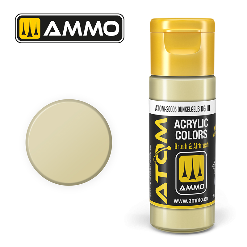 [MIG 20005] Atom : ATOM ACRYLIC COLOR DUNKELGELB DG III 20 ML (3/24) *