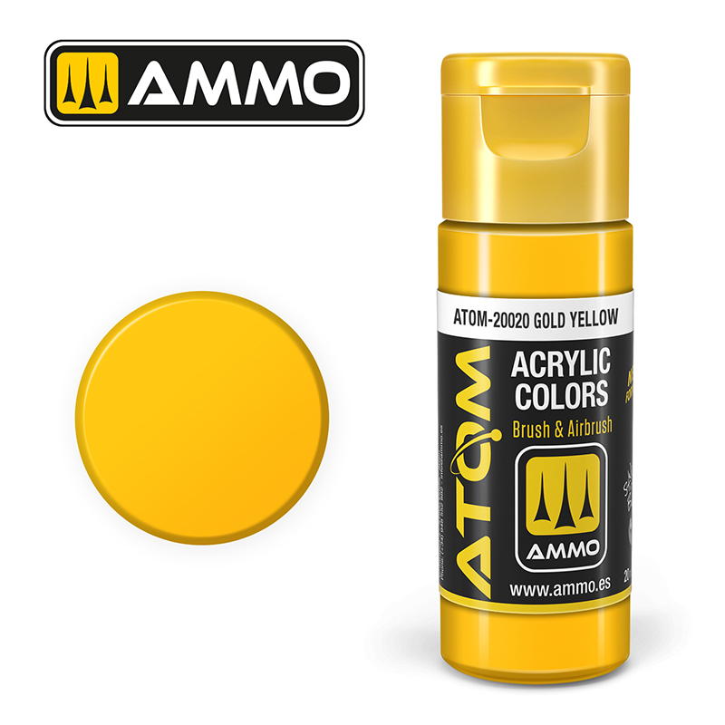 Atom : ATOM ACRYLIC COLOR GOLD YELLOW 20 ML (3/24) *