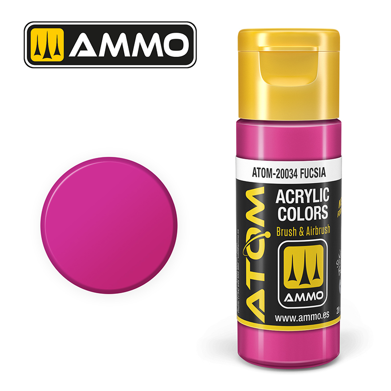 [MIG 20034] Atom : ATOM ACRYLIC COLOR FUCSIA 20 ML (3/24) *